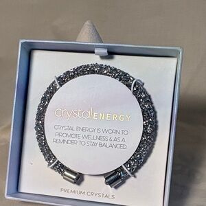 Silver Bracelet with premium crystals to promote wellness and balance.